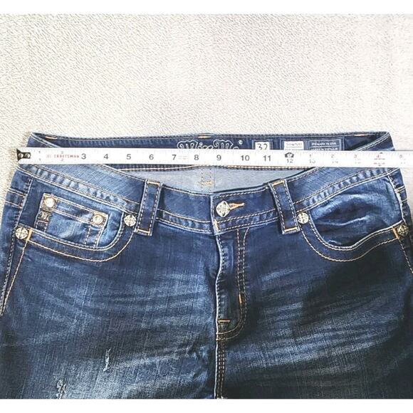 Miss Me Jeans Ankle Skinny Southwest Embroidered Stretch Medium Wash Womens 32 - Picture 12 of 14